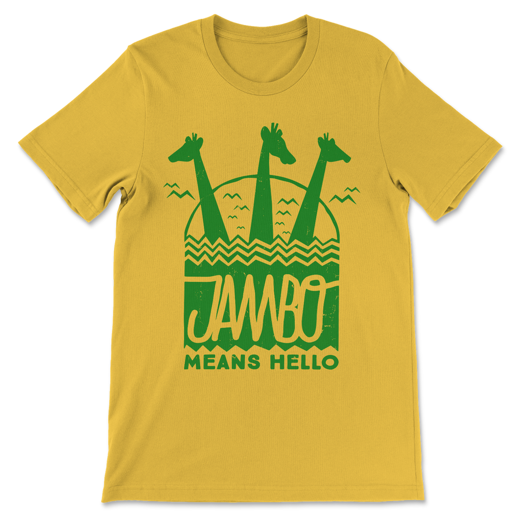 Jambo, Crew Neck Tee, Yellow Triblend