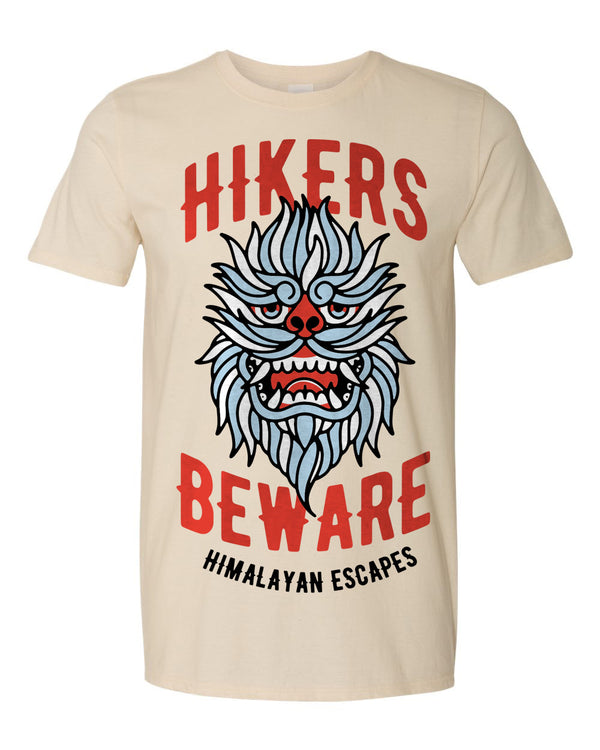 Everest Hikers Beware, Crew Neck Tee, Natural